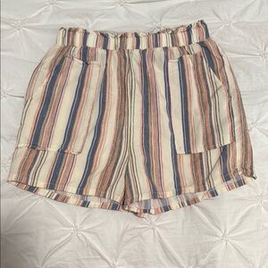 Striped Multicolor Girls Shorts